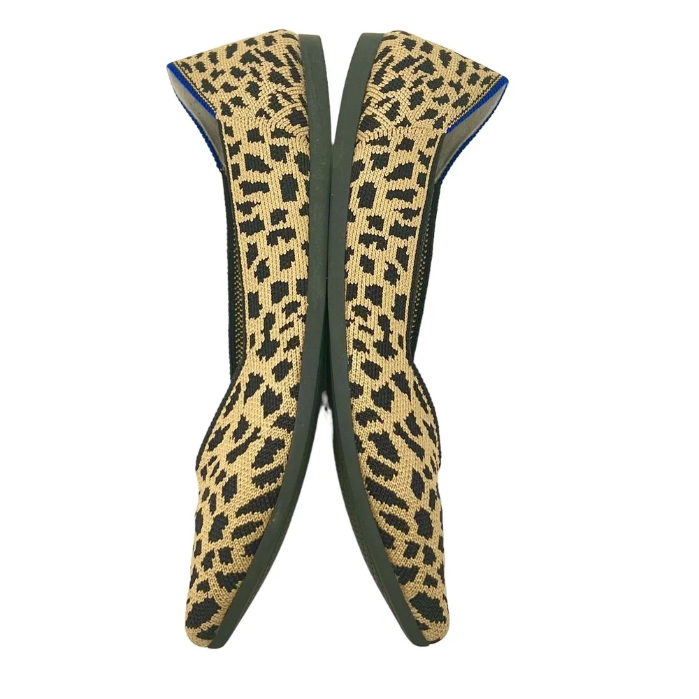 Rothy's women's Retired "The Point" Animal Print Flats size 8 - Picture 6 of 12